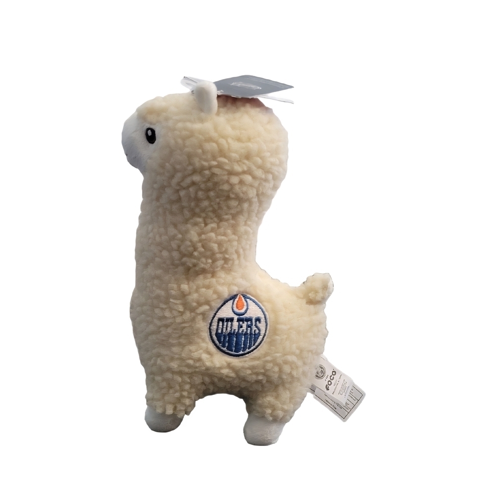 NWT NHL Edmonton Oilers 'Llama' FOCO Stuffed Animal Hockey Fans